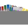 Assortiment creativite pinceaux fins et larges brosses plates pinceaux plats en mousse lot de 25 pieces