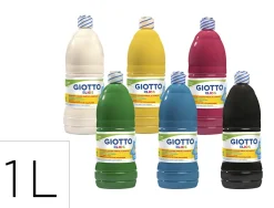 Assortiment gouache giotto elios 6 flacons de 1l coloris assortis