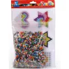 Assortiment perles et plaques graine creative ludiques et colorees sachet de 4 500 perles 8 plaques 12 modeles