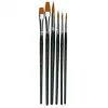 Assortiment pinceaux et brosses fibres synthetiques robustes et elastiques set de 4 pinceaux et 2 brosses