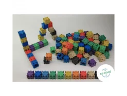 Atelier cubes wissner encastrables 2x2x2 cm petits exercices de comptage 100 cubes 10 coloris assortis