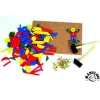 Atelier du marteau babylon 120 pieces en bois a piquer 1 plaque liege 2 marteaux 120 clous