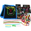Atelier scraplacets lap surface adhesive noire 4 supports de jeu 12 modeles de realisation et 50 fils