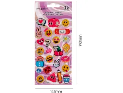 Autocolants imaginovo designs assortis smiley brillants 214x100 mm sous blister