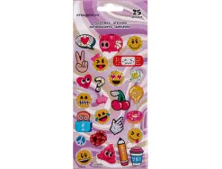 Autocolants imaginovo designs assortis smiley brillants 214x100 mm sous blister