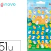 Autocollants imaginovo cute animaux canard en relief 190x105 mm sous blister