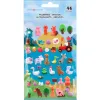 Autocollants imaginovo cute animaux ferme en relief 190x105 mm sous blister