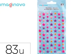 Autocollants imaginovo etoiles magic dreams en relief 190x105 mm sous blister