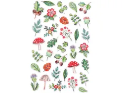 Autocollants imaginovo fleurs vintage en papier 190x100 mm sous blister
