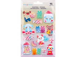 Autocollants imaginovo friandises magic dreams en relief 210x130 mm sous blister