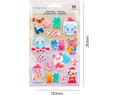 Autocollants imaginovo friandises magic dreams en relief 210x130 mm sous blister