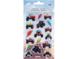 Autocollants imaginovo kids courses en mousse eva 190x105 mm sous blister