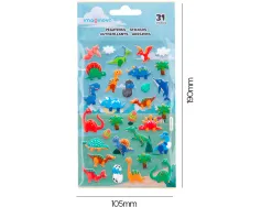 Autocollants imaginovo kids dinosaures en mousse eva 190x105 mm sous blister