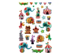 Autocollants imaginovo kids cirque en mousse eva 190x105 mm sous blister