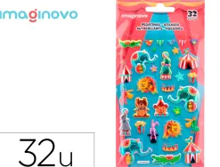 Autocollants imaginovo kids cirque en mousse eva 190x105 mm sous blister