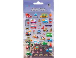Autocollants imaginovo kids voitures en relif 190x105 mm sous blister