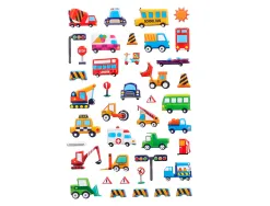 Autocollants imaginovo kids voitures en relif 190x105 mm sous blister