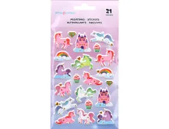 Autocollants imaginovo licornes magic dreams en relief 190x105 mm sous blister