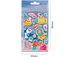 Autocollants imaginovo lumineux sous marin en relif 190x105 mm sous blister