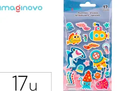 Autocollants imaginovo lumineux sous marin en relif 190x105 mm sous blister