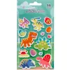Autocollants imaginovo lumineux dinosaures en relif 190x105 mm sous blister