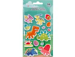 Autocollants imaginovo lumineux dinosaures en relif 190x105 mm sous blister
