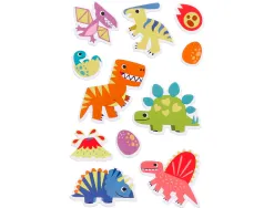 Autocollants imaginovo lumineux dinosaures en relif 190x105 mm sous blister