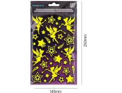 Autocollants imaginovo lumineux fees en relif 190x105 mm sous blister