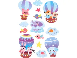 Autocollants imaginovo montgolfiere magic dreams en relief 210x130 mm sous blister