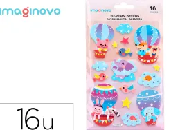 Autocollants imaginovo montgolfiere magic dreams en relief 210x130 mm sous blister