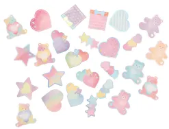 Autocollants imaginovo notes adhesives papier forme ours et coeur 110x105 mm sous blister