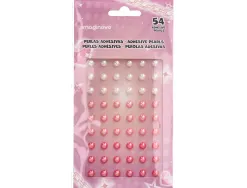 Autocollants imaginovo pierres precieuses blanches et roses brillantes en relief pour toutes surfaces 190x105
