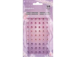 Autocollants imaginovo pierres precieuses roses et mauves brillantes en relief pour toutes surfaces 190x105