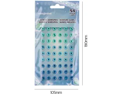 Autocollants imaginovo pierres precieuses vertes et bleues brillantes en relief pour toutes surfaces 190x105