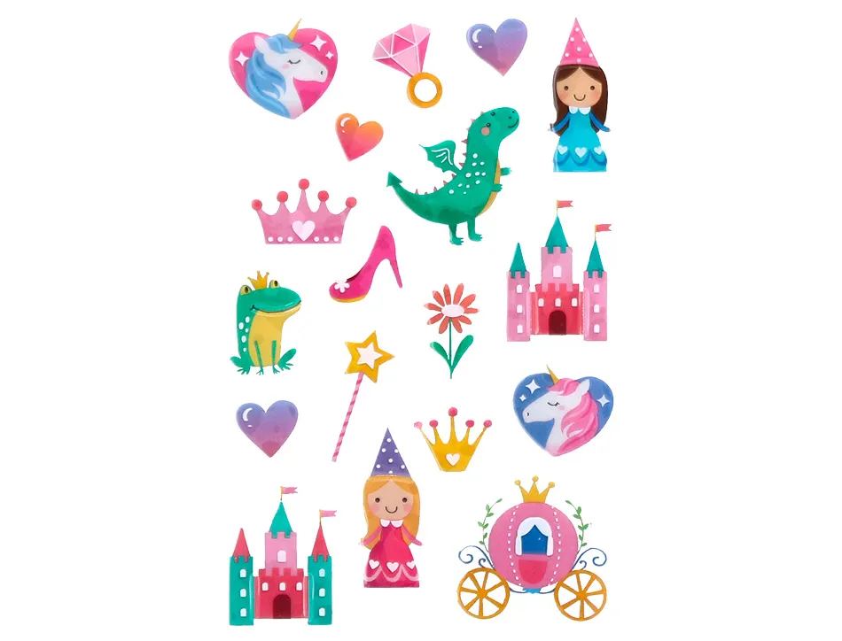 Autocollants imaginovo princesses magic dreams pvc 190x105 mm sous blister