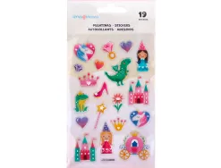 Autocollants imaginovo princesses magic dreams pvc 190x105 mm sous blister