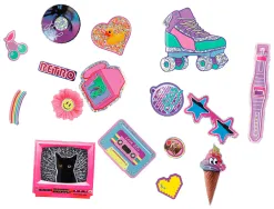 Autocollants imaginovo retro designs assortis pour ordinateur 145x140 mm sous blister