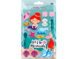 Autocollants imaginovo sirenes magic dreams en relief 210x130 mm sous blister