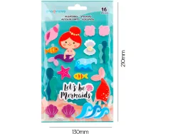 Autocollants imaginovo sirenes magic dreams en relief 210x130 mm sous blister