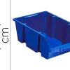 Bac a bec viso polypropylene empilable resistant grande ouverture porte-etiquette 15,7x10,1x7cm bleu