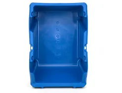 Bac a bec viso polypropylene empilable resistant grande ouverture porte-etiquette 15,7x10,1x7cm bleu