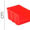 Bac a bec viso polypropylene empilable resistant grande ouverture porte-etiquete 15,7x10,1x7cm rouge