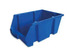 Bac a bec viso polypropylene empilable resistant grande ouverture porte-etiquette 33,5x21,5x15cm 10l bleu