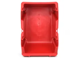 Bac a bec viso polypropylene empilable resistant grande ouverture porte-etiquette 45,5x30x17,5cm 28l rouge