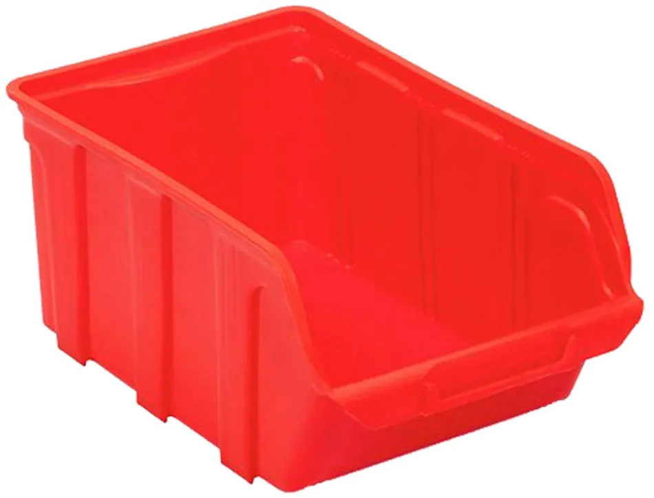 Bac a bec viso polypropylene empilable resistant grande ouverture porte-etiquette 45,5x30x17,5cm 28l rouge