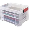 Bac de rangement clip n store sundis capacite 17 l 2 poignees 2 prehensions laterales dim 38 x 29 x h22 cm