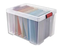 Bac de rangement clip n store sundis renforce capacite 45 l dim 50 x 32,5 x 39 cm