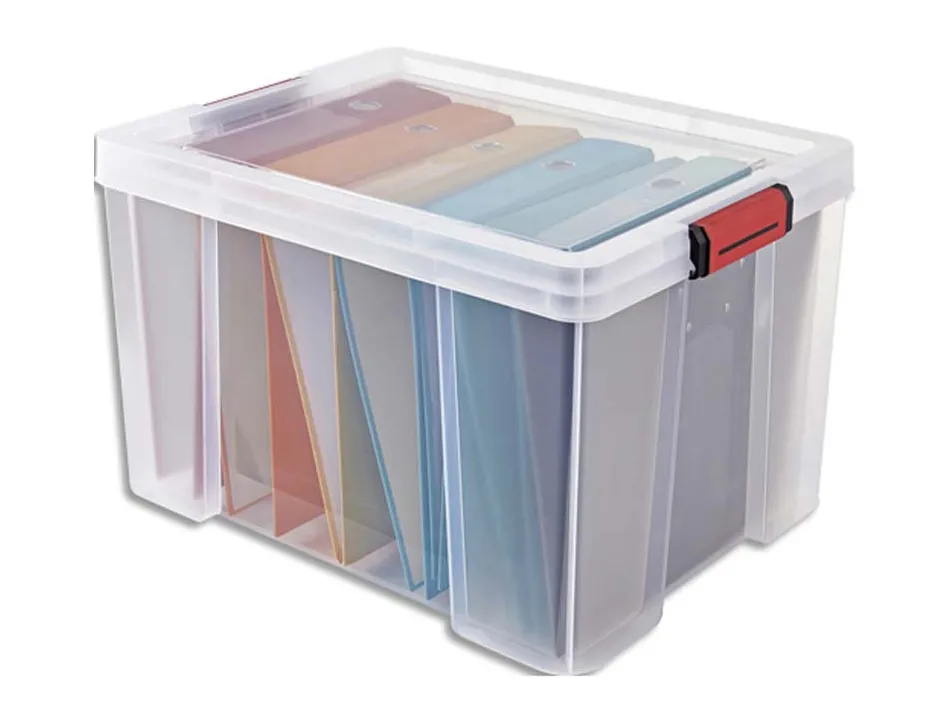 Bac de rangement clip n store sundis renforce capacite 45 l dim 50 x 32,5 x 39 cm