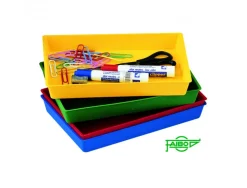Bac de rangement faibo en polystyrene resistant 23x14x3 cm coloris bleu