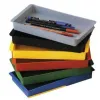 Bac de rangement faibo en polystyrene resistant 23x14x3 cm coloris rouge